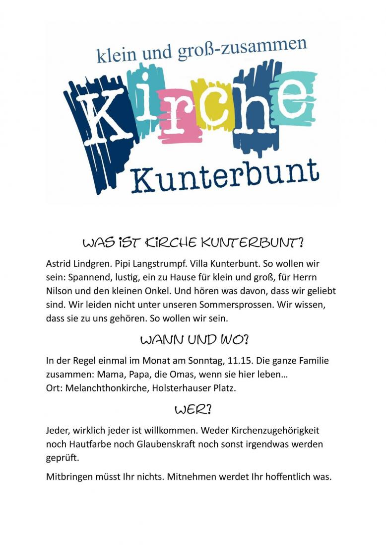 Vorstellung der Kirche Kunterbunt in Bildern