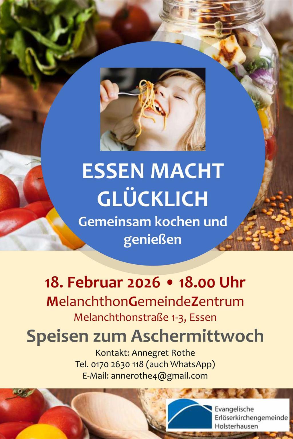 Essen macht glücklich  18. Februar 18.00 Uhr